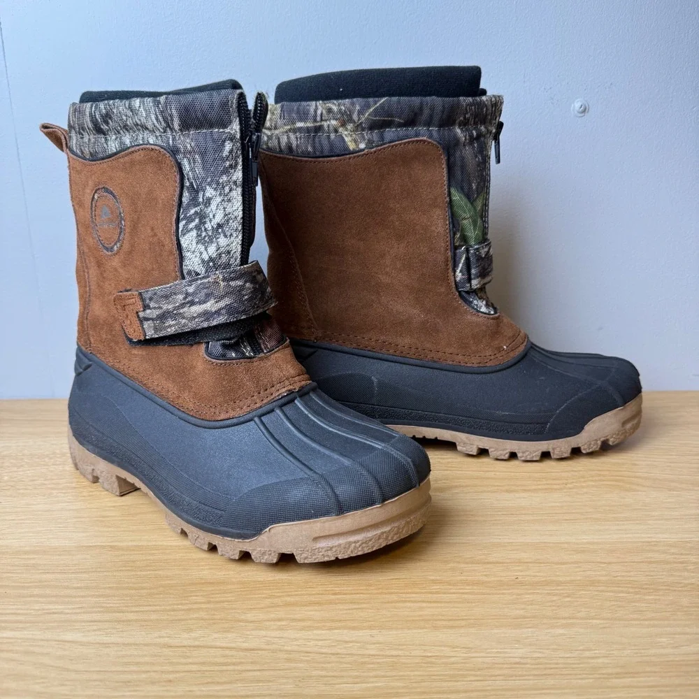 Ozark Trail Suede Winter Duck Boots Mens Size 5 Gorpcore Hunting Camo Hiking